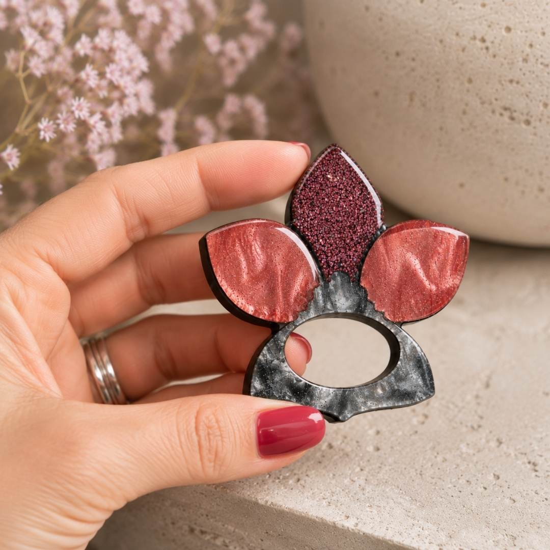 Orchid - Dual Layer Glasses Brooch