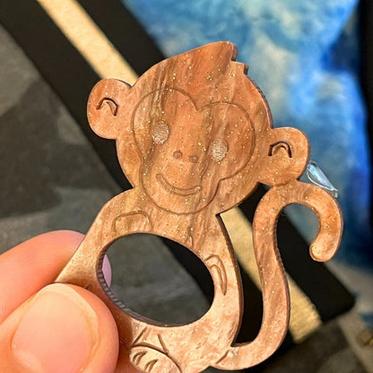 Monkey Glasses Brooch