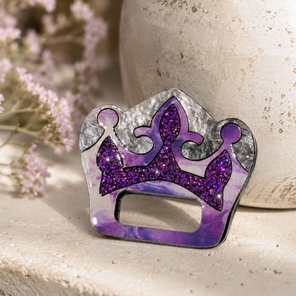 Crown - Dual Layer Glasses Brooch