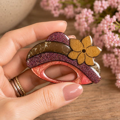 Flower Hills - Dual Layer Glasses Brooch
