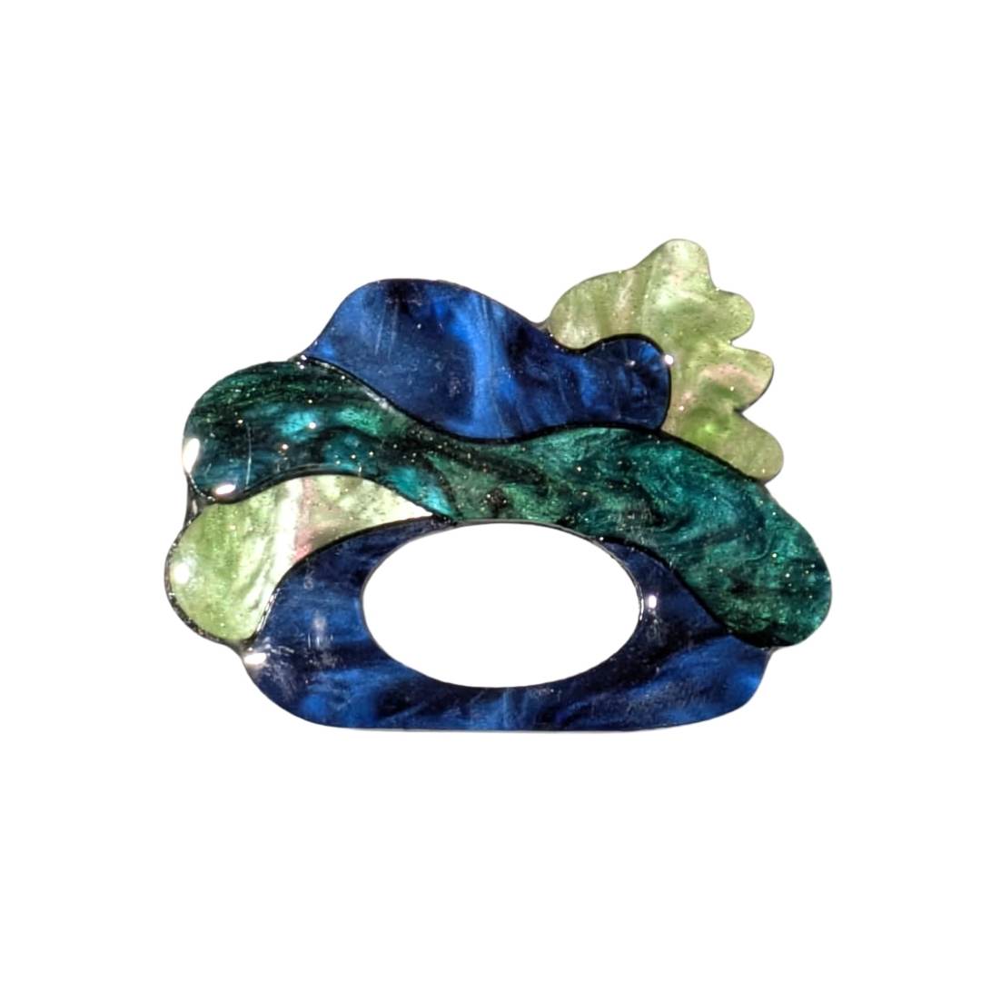 Green Trees - Dual Layer Glasses Brooch