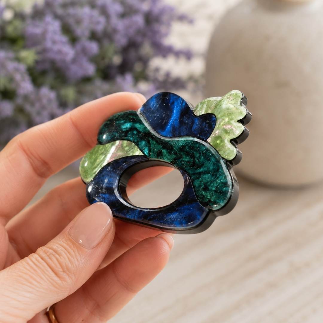 Green Trees - Dual Layer Glasses Brooch