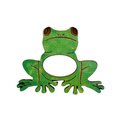 Squatting Frog Glasses Brooch