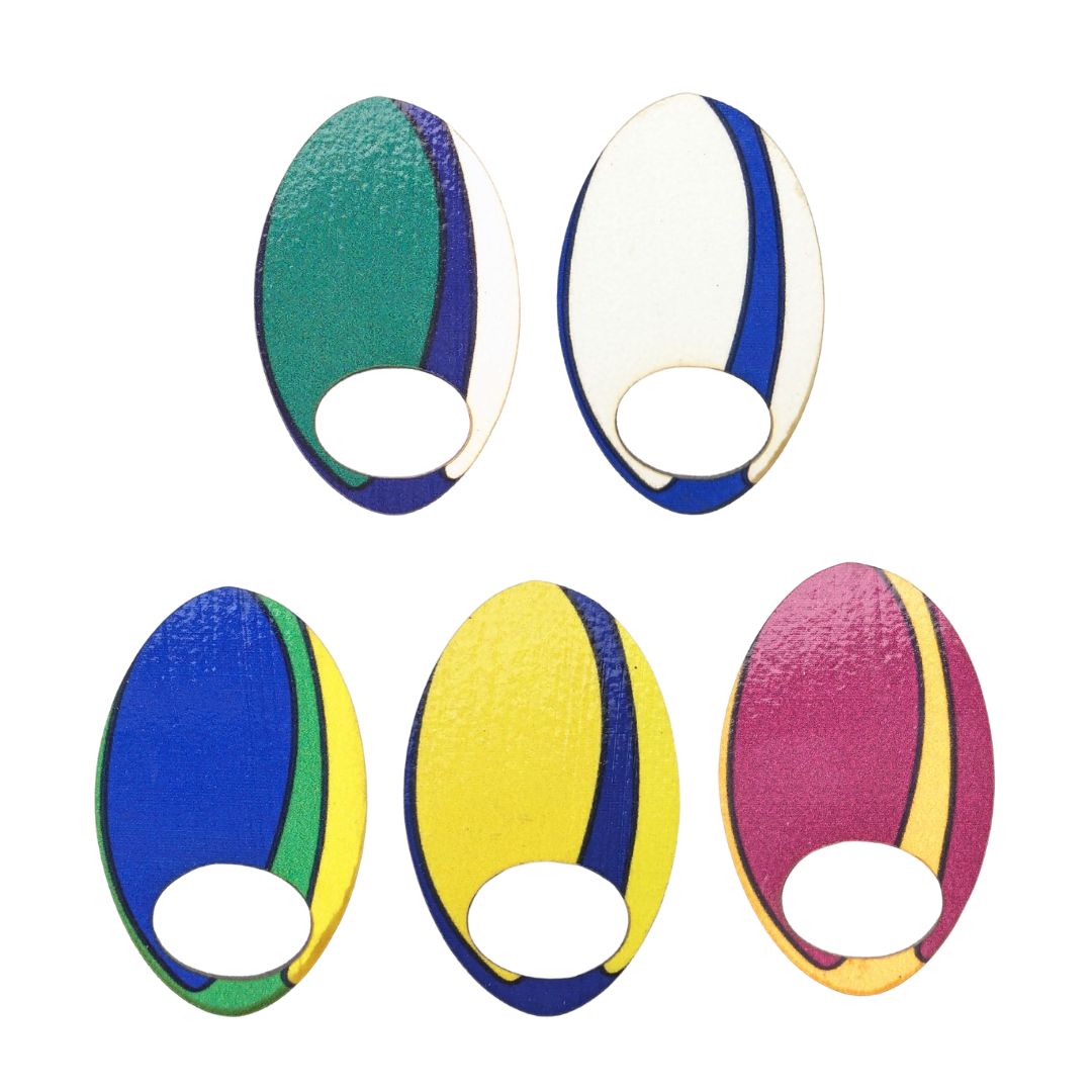 Rugby Colours - Glasses Brooches