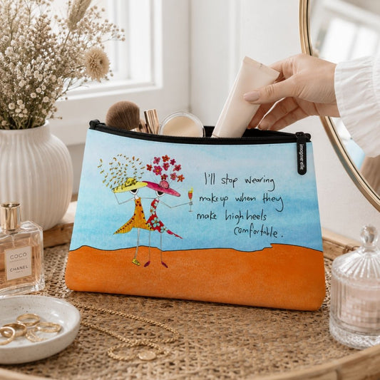 'I'll stop wearing makeup when they make highheels comforable' Cosmetic Bags (2 sizes)