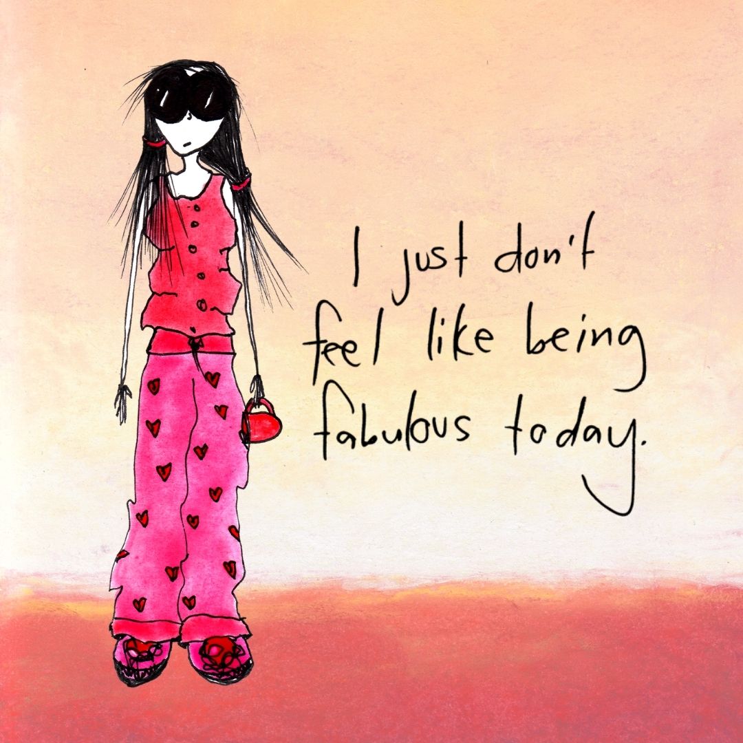 'I just don't feel like being fabulous today' Cosmetic Bags (2 sizes)