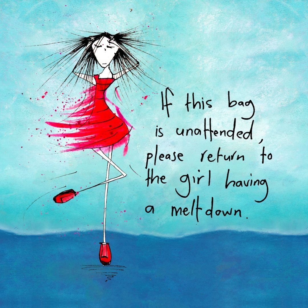'If this bag is unattended, please return to the girl having a meltdown' Cosmetic Bags (2 sizes)
