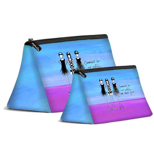 'Comment on our outfits, we dare you' Cosmetic Bags (2 sizes)