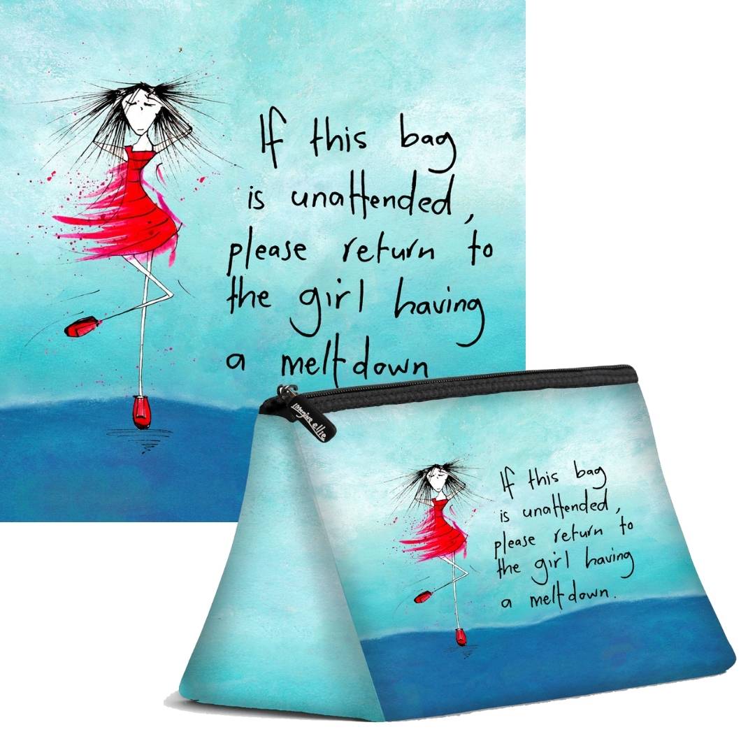 'If this bag is unattended, please return to the girl having a meltdown' Cosmetic Bags (2 sizes)