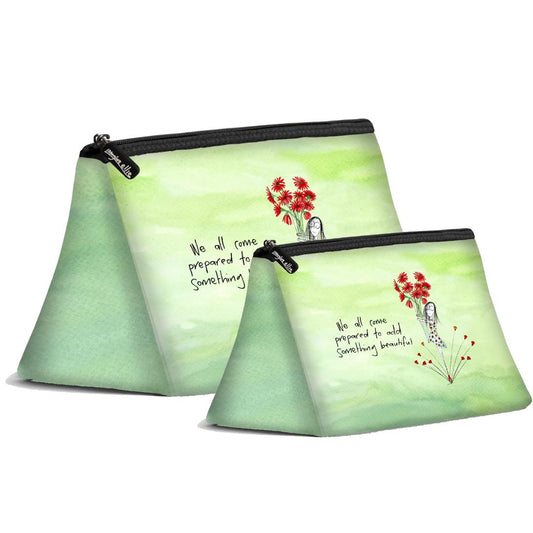 'We all come prepared to add something beautiful' Cosmetic Bags (2 sizes)