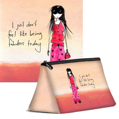 'I just don't feel like being fabulous today' Cosmetic Bags (2 sizes)