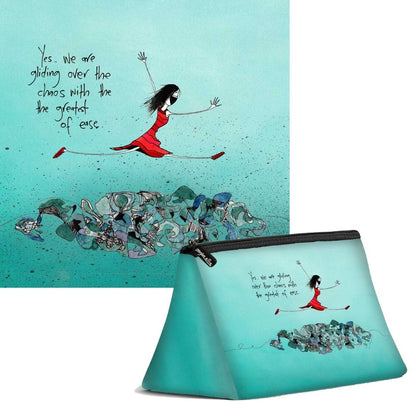 'Yes, we're gliding over the chaos with the greatest of ease' Cosmetic Bags (2 sizes)