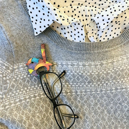 Black Friday Special - Blue Wren Glasses Brooch (Multicolored)