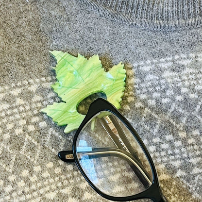 Autumn Leaf Glasses Brooch (2 Colors)