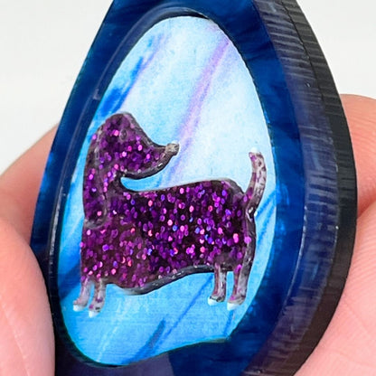 Blue 'Teardrop Dashie' Pendant (FREE Brooch)