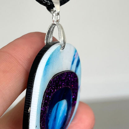 Blue 'Nova' Pendant (FREE Brooch)
