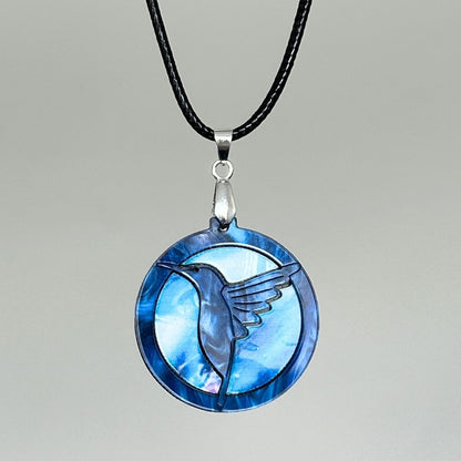 Blue 'Round Humma' Pendant (FREE Brooch)