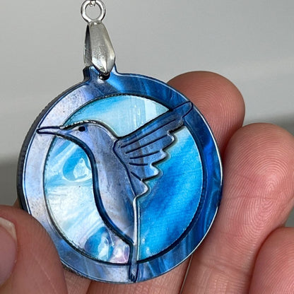 Blue 'Round Humma' Pendant (FREE Brooch)