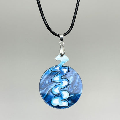 Blue 'Mila' Pendant (FREE Brooch)