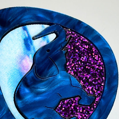 Blue 'Teardrop Elephant' Pendant (FREE Brooch)