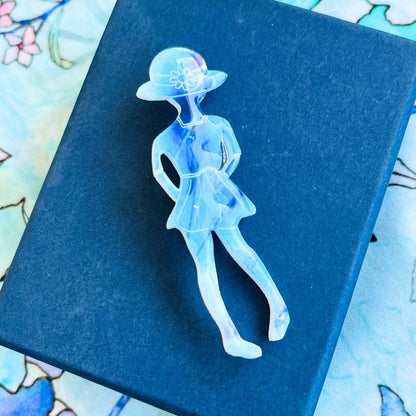 Blue 'Kooka' Pendant (FREE Brooch)