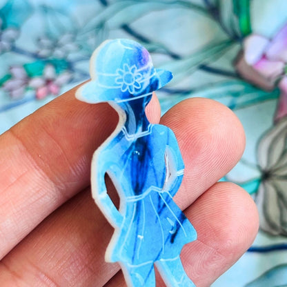 Blue 'Kooka' Pendant (FREE Brooch)