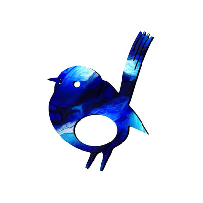 Blue Wren Glasses Brooch (7 Colors)