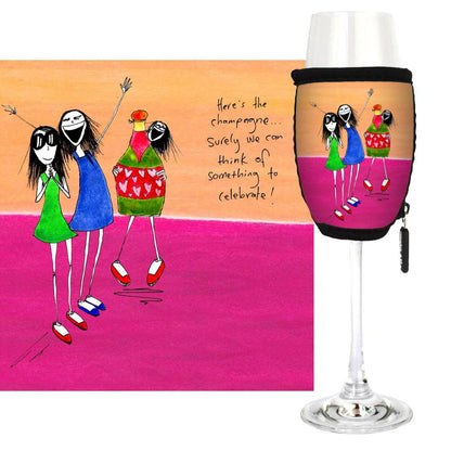 'Here's the champagne, surely we can think of something to celebrate' - Champagne Glass Cooler