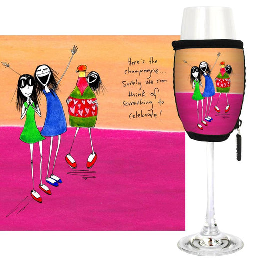 'Here's the champagne, surely we can think of something to celebrate' - Champagne Glass Cooler