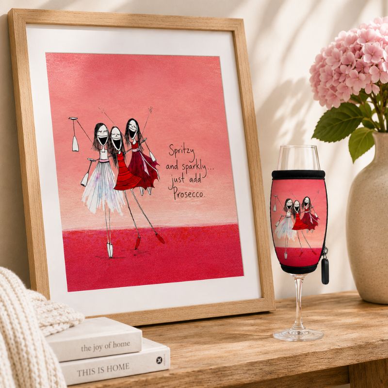 6 Pack Champagne Glass Coolers - Choose Your Designs