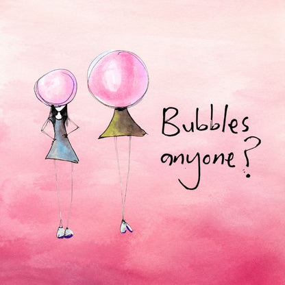 'Bubbles anyone? - Champagne Glass Cooler