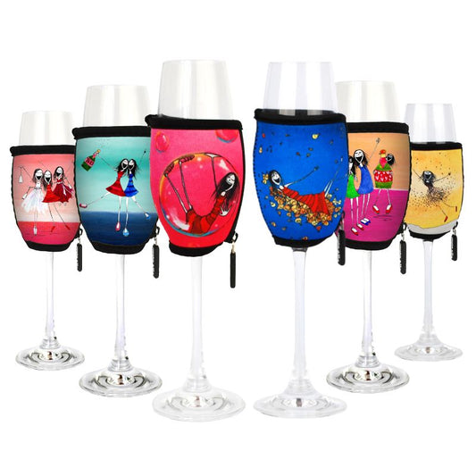 6 Pack - Champagne Glass Coolers