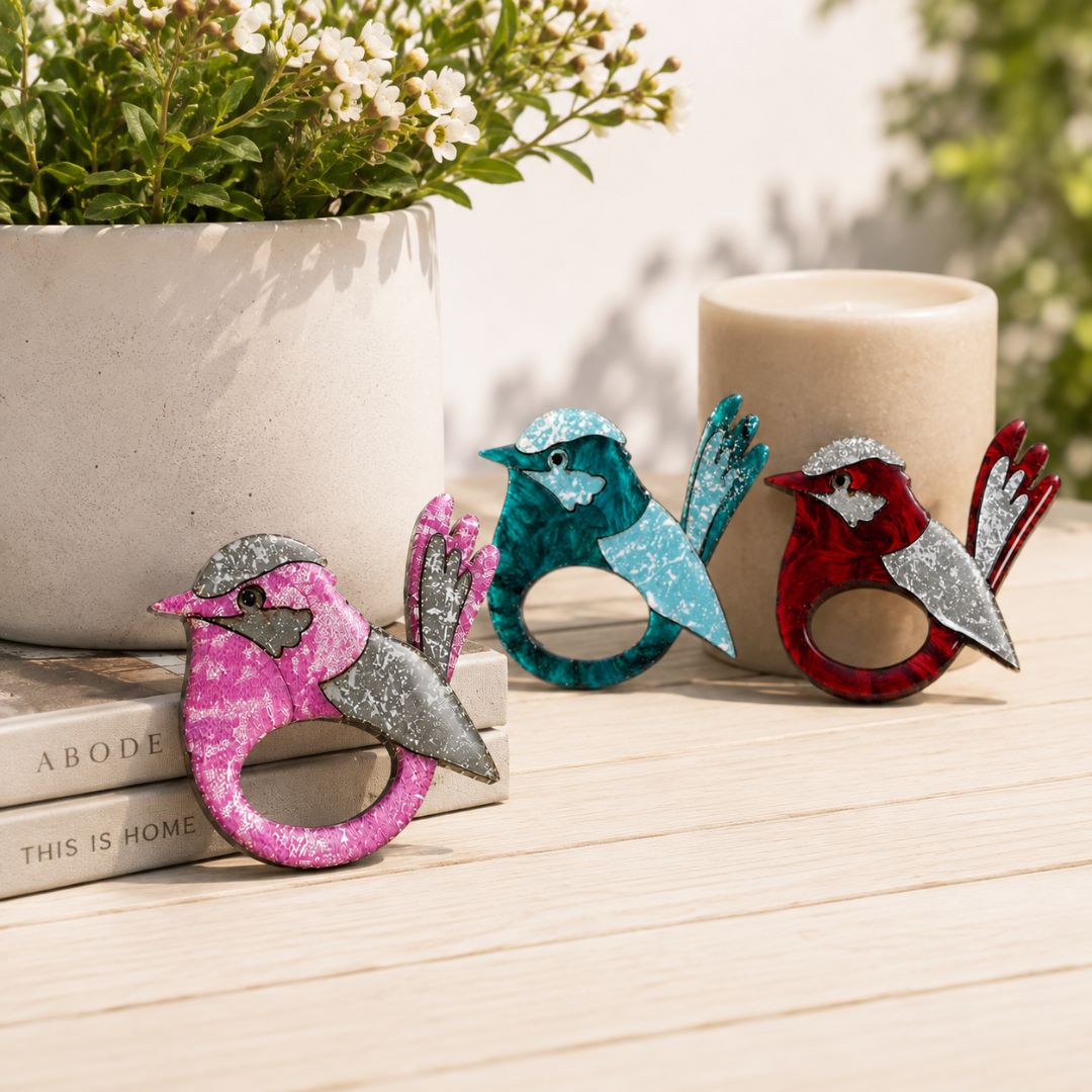 Red Wren - Dual Layer Glasses Brooch