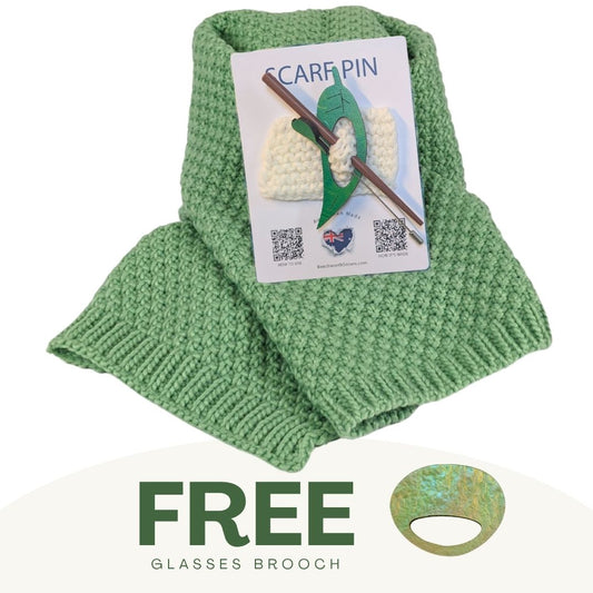 Gum Leaf Scarf Pin Set