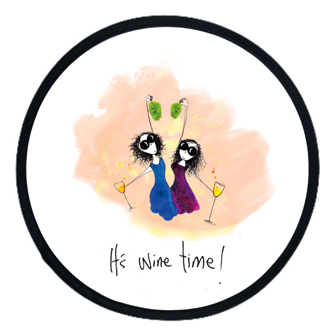 Folding Fan • It's Wine Time