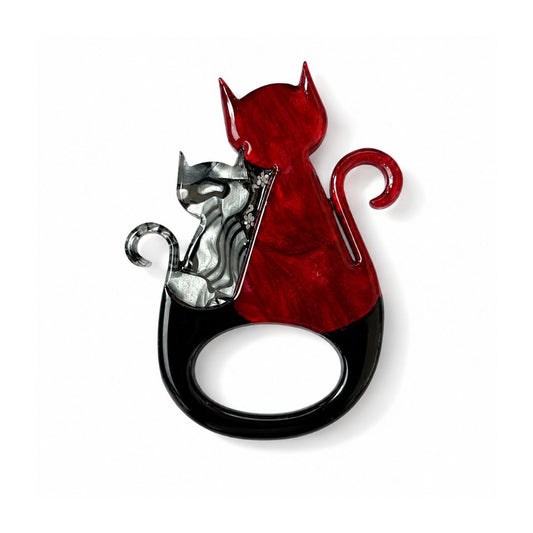 Forever Friends Cats - Dual Layer Glasses Brooch