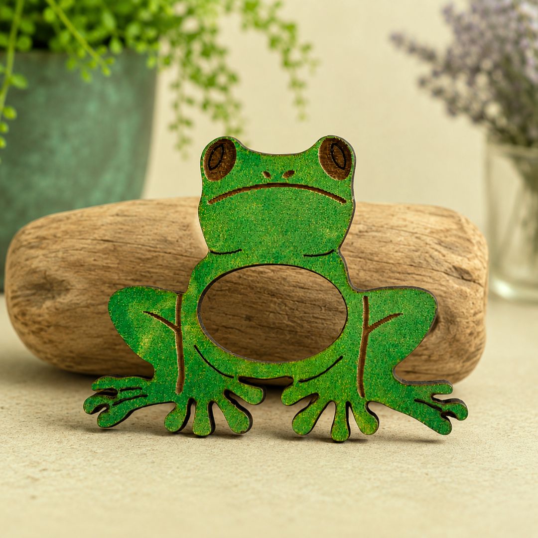 Squatting Frog Glasses Brooch
