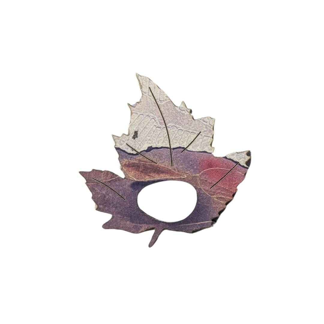 Autumn Leaf Glasses Brooch (7 Colors)