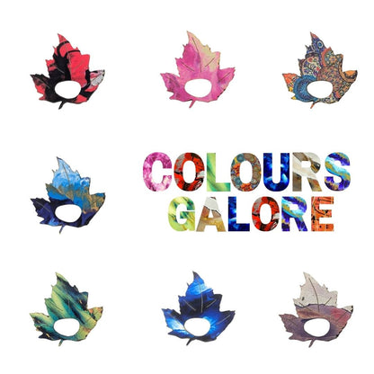 Autumn Leaf Glasses Brooch (7 Colors)