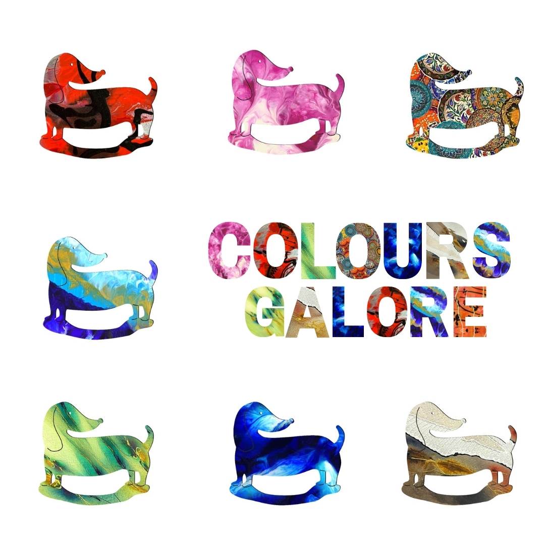 Dashie Dog Glasses Brooch (7 Colors)