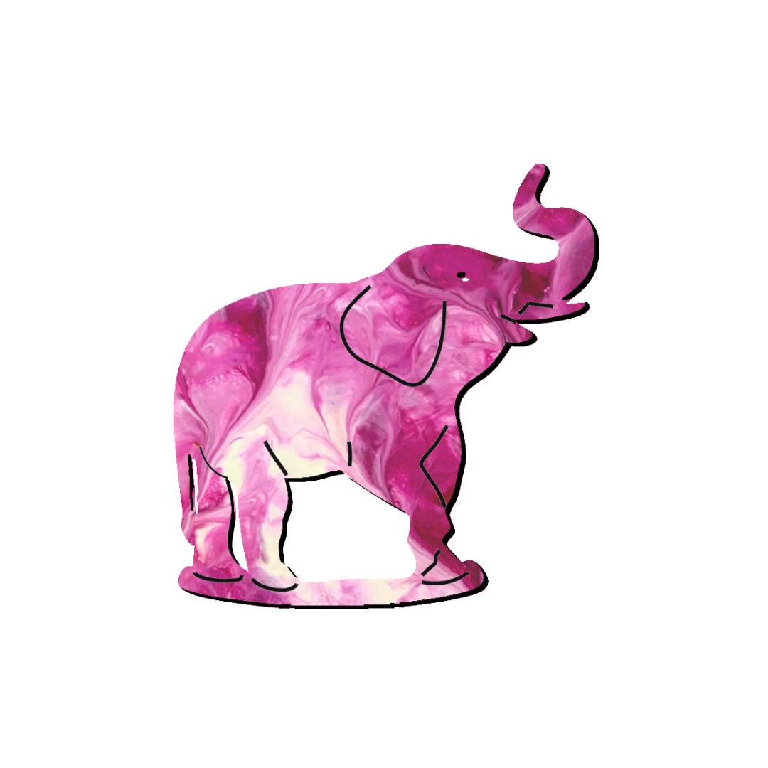 Elephant Glasses Brooch (7 Colors)