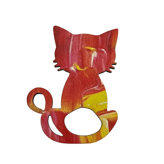 Whiskers Cat Glasses Brooch