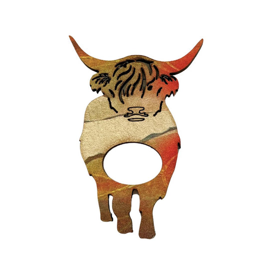 Highland Cow Glasses Brooch (8 Colors)