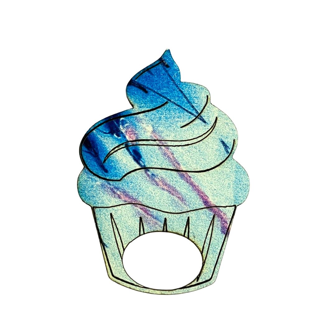 Cupcake Glasses Brooch