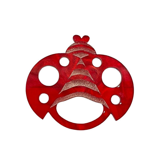 Ladybird Glasses Brooch