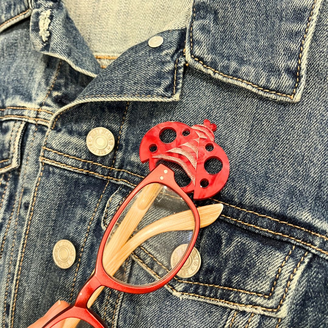 Ladybird Glasses Brooch
