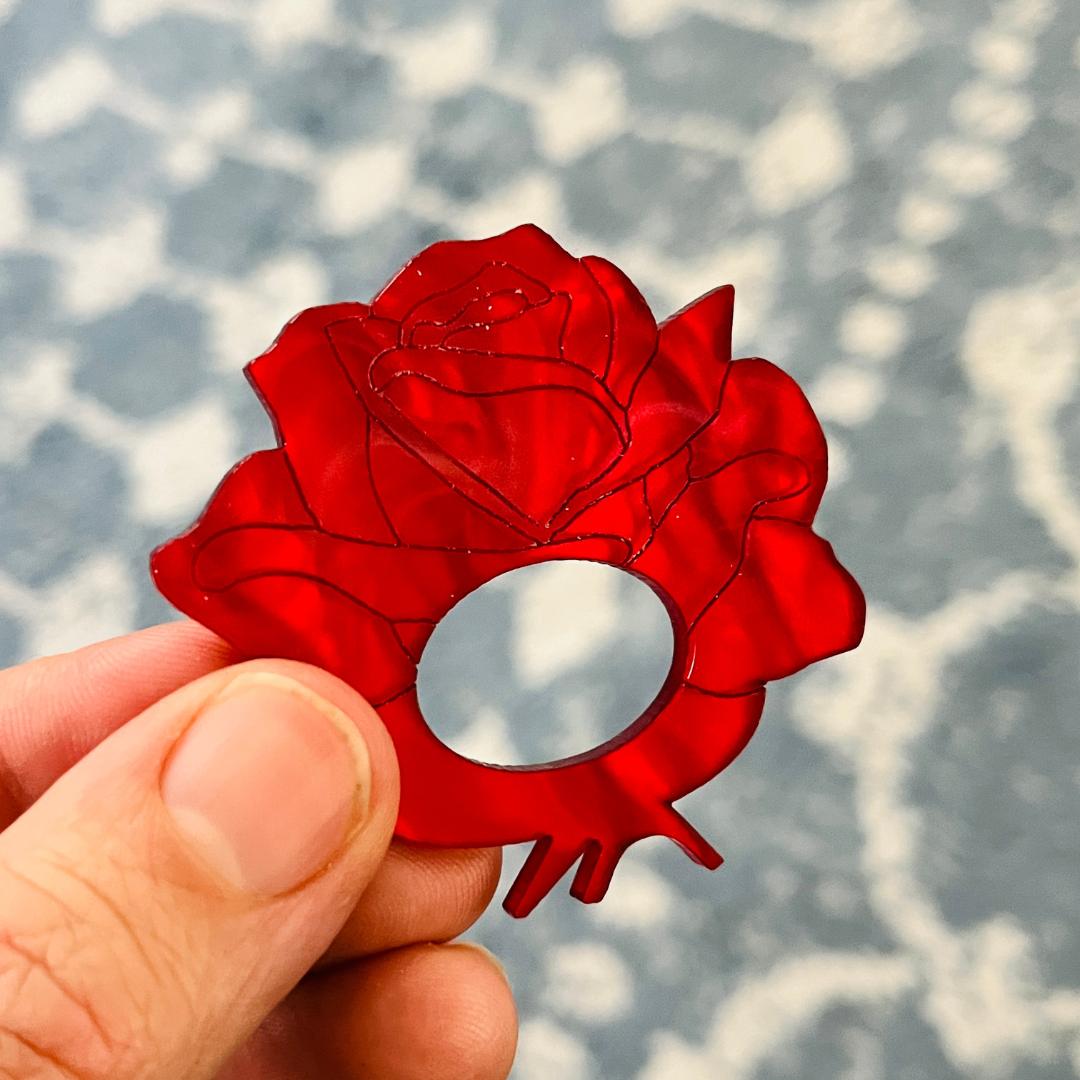 Rose Glasses Brooch (3 Colors)