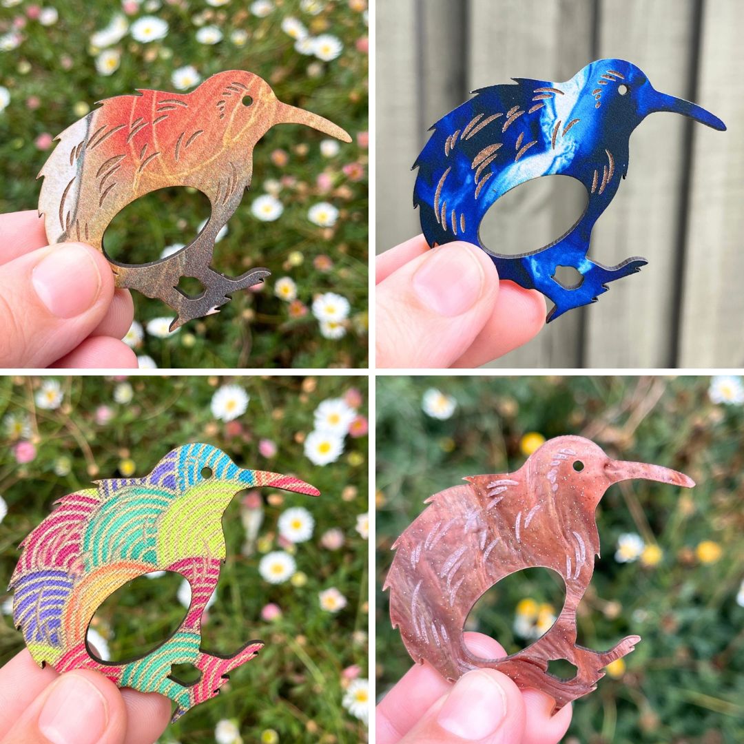 Kiwi Glasses Brooch (4 Colors)