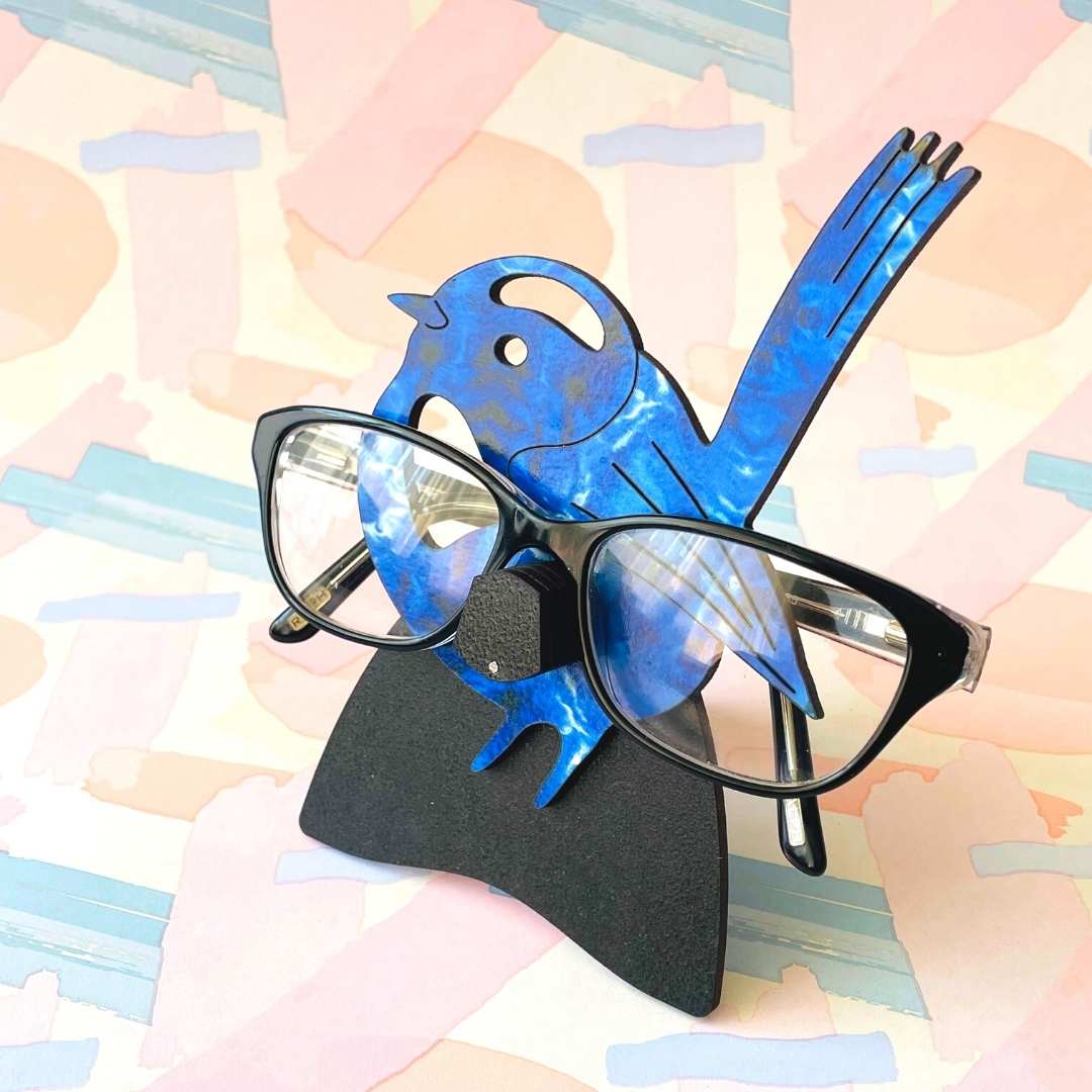 Blue Wren Glasses Stand