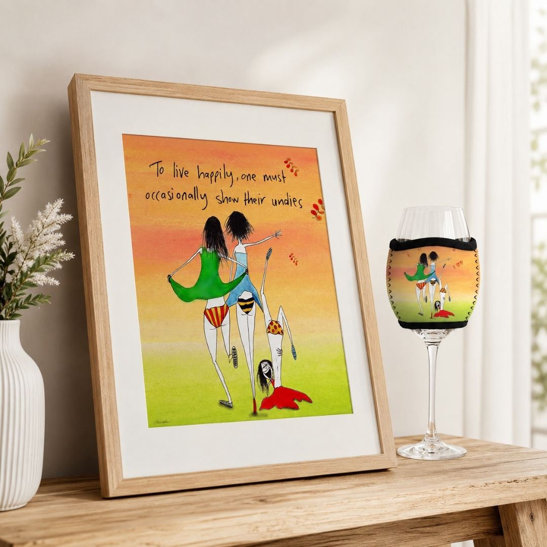 6 Pack Wine Glass Coolers - Choose Your Designs